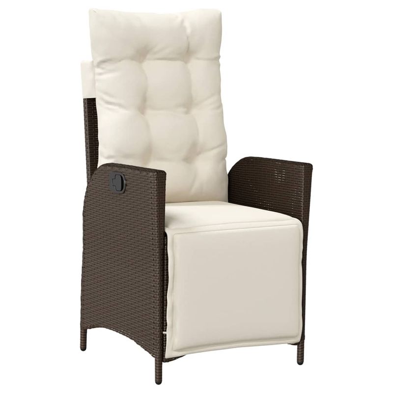 Casa si Gradina - Gradina si terasa - Mobilier exterior - Seturi mobila gradina - Set mobilier de gradina cu perne, 3 piese, maro, poliratan - Infinity.ro