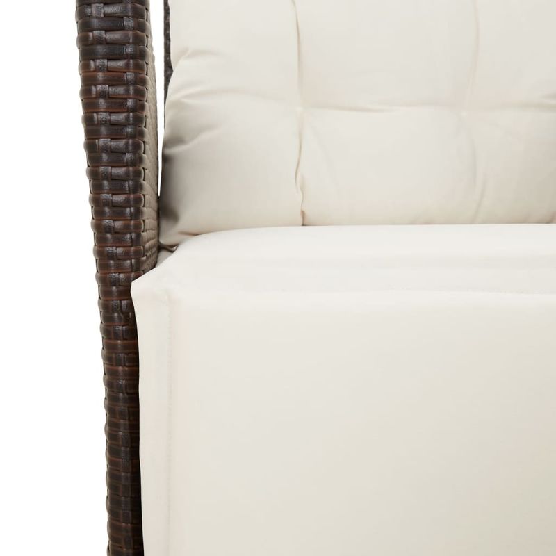 Casa si Gradina - Gradina si terasa - Mobilier exterior - Seturi mobila gradina - Set mobilier de gradina cu perne, 3 piese, maro, poliratan - Infinity.ro