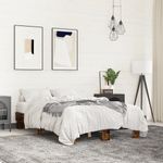 Casa si Gradina - Mobilier - Paturi si accesorii - Paturi - Cadru de pat, stejar fumuriu 120x200 cm lemn prelucrat si metal - Infinity.ro