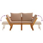 Casa si Gradina - Gradina si terasa - Mobilier exterior - Bancute de gradina - Banca de gradina cu perne 2 in 1, lemn masiv de acacia, gri taupe - Infinity.ro
