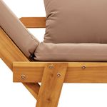 Casa si Gradina - Gradina si terasa - Mobilier exterior - Bancute de gradina - Banca de gradina cu perne 2 in 1, lemn masiv de acacia, gri taupe - Infinity.ro