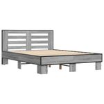 Casa si Gradina - Mobilier - Paturi si accesorii - Paturi - Cadru de pat, gri sonoma, 140x200 cm, lemn prelucrat si metal - Infinity.ro