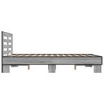 Casa si Gradina - Mobilier - Paturi si accesorii - Paturi - Cadru de pat, gri sonoma, 140x200 cm, lemn prelucrat si metal - Infinity.ro