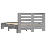 Casa si Gradina - Mobilier - Paturi si accesorii - Paturi - Cadru de pat, gri sonoma, 140x200 cm, lemn prelucrat si metal - Infinity.ro