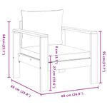 Casa si Gradina - Gradina si terasa - Mobilier exterior - Canapele si fotolii gradina - Scaun de gradina cu perne, lemn masiv de acacia - Infinity.ro