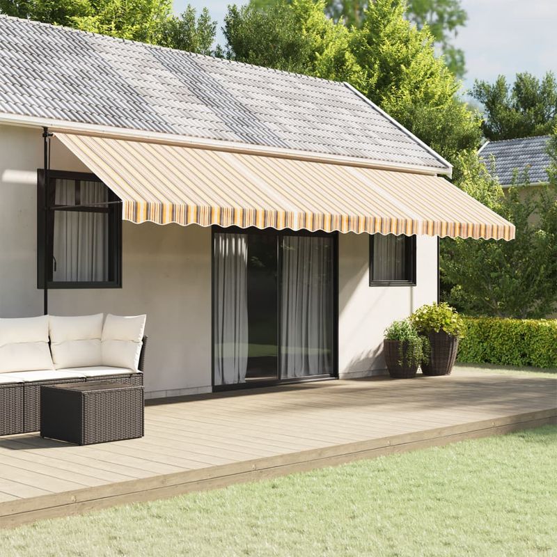 Casa si Gradina - Gradina si terasa - Umbrele si pavilioane - Umbrele - Panza de rezerva copertina, dungi multicolore, 6x3,5 m - Infinity.ro