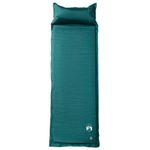 Sport si Outdoor - Camping - Saltele si accesorii pentru somn - Saltele camping - Saltea de camping auto-gonflabila cu perna integrata, verde - Infinity.ro