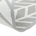 Casa si Gradina - Textile si covoare - Covoare - Covoare casa - Covor de exterior, gri deschis și alb, diametru 120 cm, PP - Infinity.ro