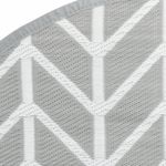 Casa si Gradina - Textile si covoare - Covoare - Covoare casa - Covor de exterior, gri deschis și alb, diametru 120 cm, PP - Infinity.ro