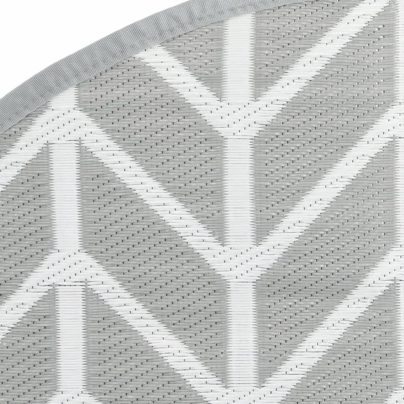 Casa si Gradina - Textile si covoare - Covoare - Covoare casa - Covor de exterior, gri deschis și alb, diametru 120 cm, PP - Infinity.ro
