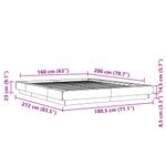 Casa si Gradina - Mobilier - Paturi si accesorii - Paturi - Cadru de pat, negru, 160x200 cm, lemn prelucrat - Infinity.ro