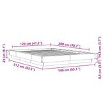 Casa si Gradina - Mobilier - Paturi si accesorii - Paturi - Cadru de pat, negru, 120x200 cm, lemn prelucrat - Infinity.ro