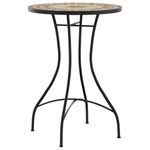 Casa si Gradina - Gradina si terasa - Mobilier exterior - Seturi mobila gradina - Set de bistro cu mozaic, fier și ceramica, cărămiziu și alb - Infinity.ro