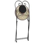 Casa si Gradina - Gradina si terasa - Mobilier exterior - Seturi mobila gradina - Set de bistro cu mozaic, fier și ceramica, cărămiziu și alb - Infinity.ro