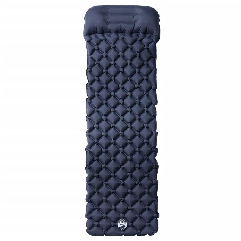 Sport si Outdoor - Camping - Saltele si accesorii pentru somn - Saltele camping - Saltea de camping gonflabila, cu perna integrata, gri - Infinity.ro