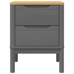 Casa si Gradina - Mobilier - Comode si corpuri - Noptiere - Noptiera, gri, 45x39x57 cm, lemn masiv de pin - Infinity.ro