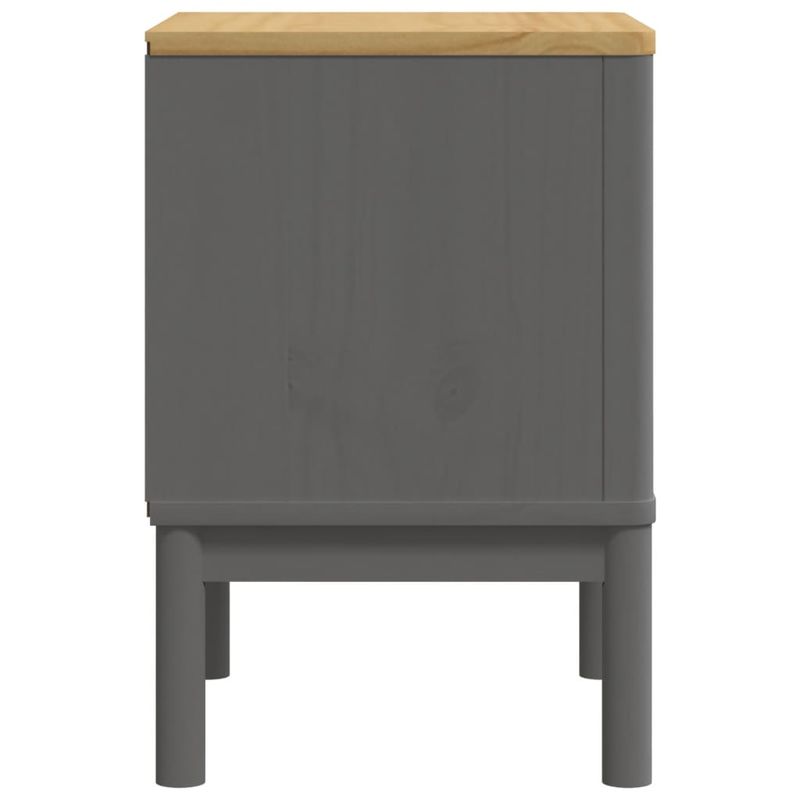 Casa si Gradina - Mobilier - Comode si corpuri - Noptiere - Noptiera, gri, 45x39x57 cm, lemn masiv de pin - Infinity.ro