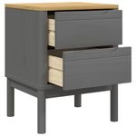 Casa si Gradina - Mobilier - Comode si corpuri - Noptiere - Noptiera, gri, 45x39x57 cm, lemn masiv de pin - Infinity.ro