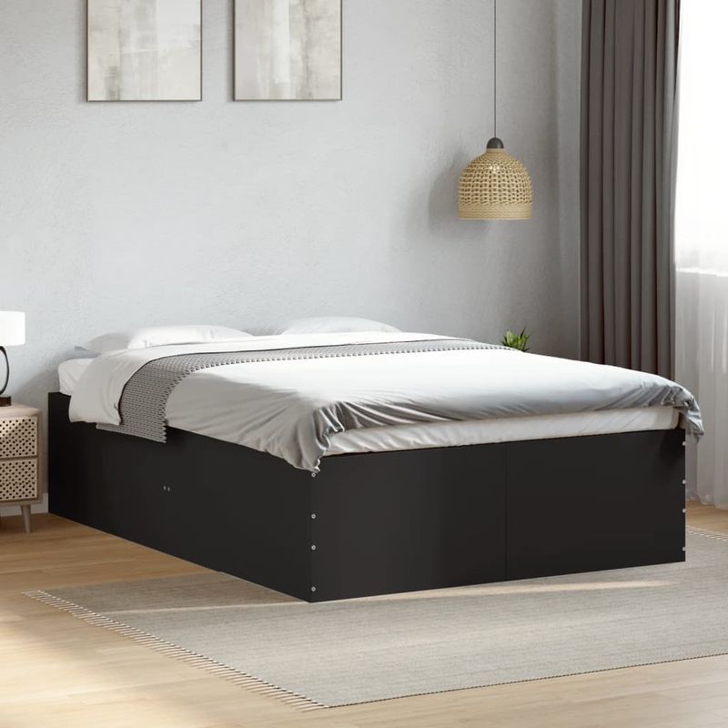 Casa si Gradina - Mobilier - Paturi si accesorii - Paturi - Cadru de pat, negru, 140x200 cm, lemn prelucrat - Infinity.ro