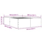 Casa si Gradina - Mobilier - Paturi si accesorii - Paturi - Cadru de pat, negru, 140x200 cm, lemn prelucrat - Infinity.ro
