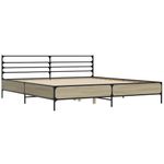 Casa si Gradina - Mobilier - Paturi si accesorii - Paturi - Cadru de pat, stejar sonoma, 200x200cm, lemn prelucrat si metal - Infinity.ro
