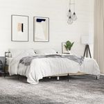 Casa si Gradina - Mobilier - Paturi si accesorii - Paturi - Cadru de pat, stejar sonoma, 200x200cm, lemn prelucrat si metal - Infinity.ro