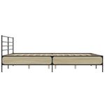 Casa si Gradina - Mobilier - Paturi si accesorii - Paturi - Cadru de pat, stejar sonoma, 200x200cm, lemn prelucrat si metal - Infinity.ro