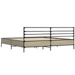 Casa si Gradina - Mobilier - Paturi si accesorii - Paturi - Cadru de pat, stejar sonoma, 200x200cm, lemn prelucrat si metal - Infinity.ro