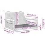 Casa si Gradina - Gradina si terasa - Mobilier exterior - Bancute de gradina - Banca de balansoar, 63x62x40 cm, poliratan, model cotiere cu design rotund - Infinity.ro