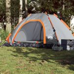 Sport si Outdoor - Camping - Corturi camping - Cort camping, 5 persoane, gri/oranj, setare rapida - Infinity.ro