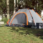 Sport si Outdoor - Camping - Corturi camping - Cort camping, 5 persoane, gri/oranj, setare rapida - Infinity.ro
