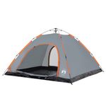 Sport si Outdoor - Camping - Corturi camping - Cort camping, 5 persoane, gri/oranj, setare rapida - Infinity.ro