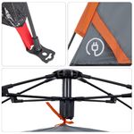 Sport si Outdoor - Camping - Corturi camping - Cort camping, 5 persoane, gri/oranj, setare rapida - Infinity.ro