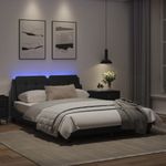Casa si Gradina - Mobilier - Paturi si accesorii - Paturi - Cadru de pat cu lumini LED, negru, 140x200 cm, piele ecologica - Infinity.ro