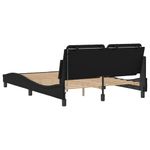Casa si Gradina - Mobilier - Paturi si accesorii - Paturi - Cadru de pat cu lumini LED, negru, 140x200 cm, piele ecologica - Infinity.ro