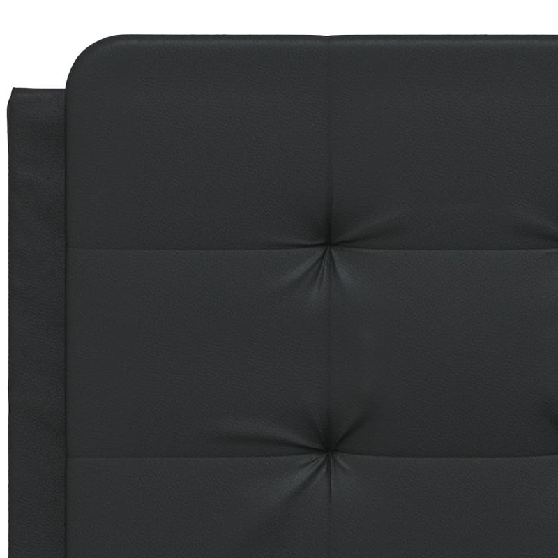 Casa si Gradina - Mobilier - Paturi si accesorii - Paturi - Cadru de pat cu lumini LED, negru, 140x200 cm, piele ecologica - Infinity.ro