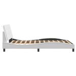 Casa si Gradina - Mobilier - Paturi si accesorii - Paturi - Cadru de pat cu lumini LED, alb, 140x190 cm, piele ecologica - Infinity.ro