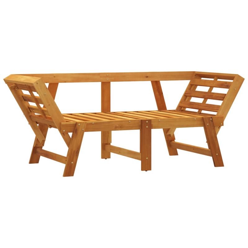 Casa si Gradina - Gradina si terasa - Mobilier exterior - Bancute de gradina - Banca de gradina cu perne 2 in 1, lemn masiv de acacia, gri închis - Infinity.ro