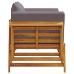 Casa si Gradina - Gradina si terasa - Mobilier exterior - Bancute de gradina - Banca de gradina cu perne 2 in 1, lemn masiv de acacia, gri închis - Infinity.ro