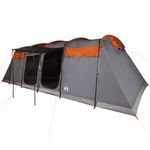 Sport si Outdoor - Camping - Corturi camping - Cort de familie tunel 8 persoane, gri/portocaliu, impermeabil - Infinity.ro