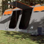 Sport si Outdoor - Camping - Corturi camping - Cort de familie tunel 8 persoane, gri/portocaliu, impermeabil - Infinity.ro