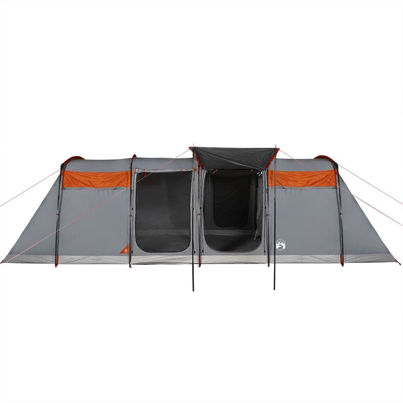 Sport si Outdoor - Camping - Corturi camping - Cort de familie tunel 8 persoane, gri/portocaliu, impermeabil - Infinity.ro