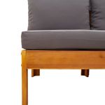 Casa si Gradina - Gradina si terasa - Mobilier exterior - Canapele si fotolii gradina - Canapea de gradina cu perne, 2 locuri, lemn masiv de acacia - Infinity.ro