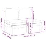 Casa si Gradina - Gradina si terasa - Mobilier exterior - Canapele si fotolii gradina - Canapea de gradina cu perne, 2 locuri, lemn masiv de acacia - Infinity.ro