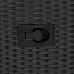 Casa si Gradina - Gradina si terasa - Mobilier exterior - Scaune si sezlonguri gradina - Scaun de gradina rabatabil cu perne, negru, poliratan - Infinity.ro