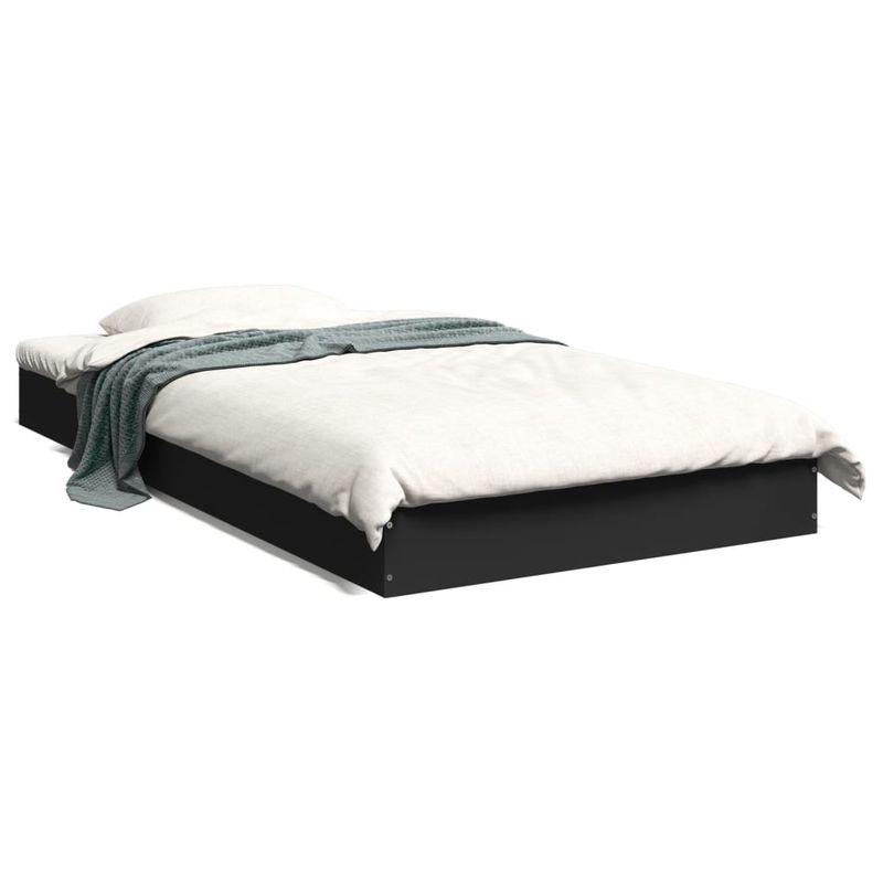 Casa si Gradina - Mobilier - Paturi si accesorii - Paturi - Cadru de pat, negru, 100x200 cm, lemn prelucrat - Infinity.ro