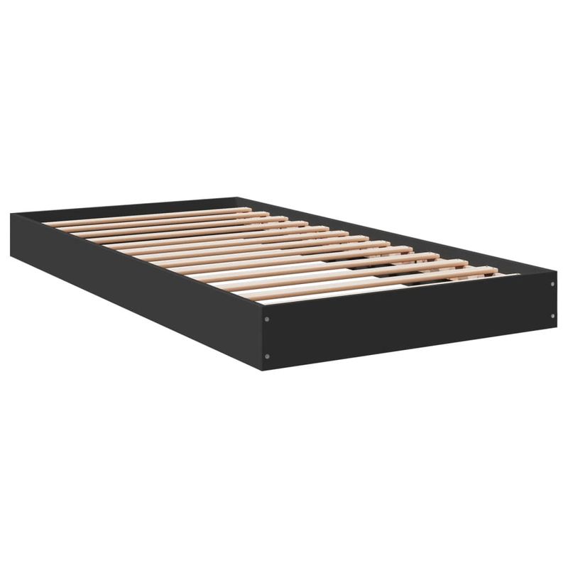 Casa si Gradina - Mobilier - Paturi si accesorii - Paturi - Cadru de pat, negru, 100x200 cm, lemn prelucrat - Infinity.ro
