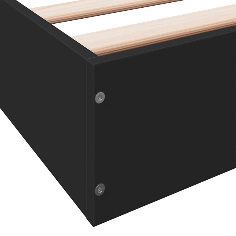Casa si Gradina - Mobilier - Paturi si accesorii - Paturi - Cadru de pat, negru, 100x200 cm, lemn prelucrat - Infinity.ro