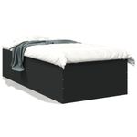 Casa si Gradina - Mobilier - Paturi si accesorii - Paturi - Cadru de pat, negru, 90x200 cm, lemn prelucrat - Infinity.ro