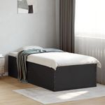 Casa si Gradina - Mobilier - Paturi si accesorii - Paturi - Cadru de pat, negru, 90x200 cm, lemn prelucrat - Infinity.ro